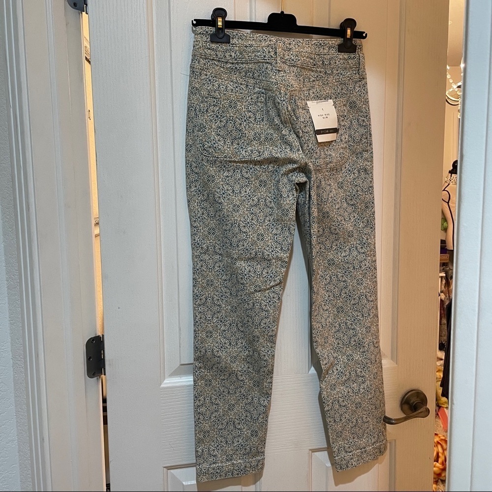 Nwt Anthropologie Pilcro Ultra High-Rise Seamed Utility Jeans Size 26 floral new - Picture 11 of 11